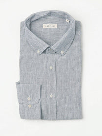 Camicia sartoriale su misura Bernina blu navy