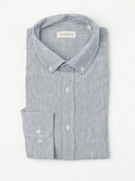 Camicia sartoriale su misura Bernina blu navy