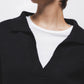 Maglione in maglia rasata con collo polo