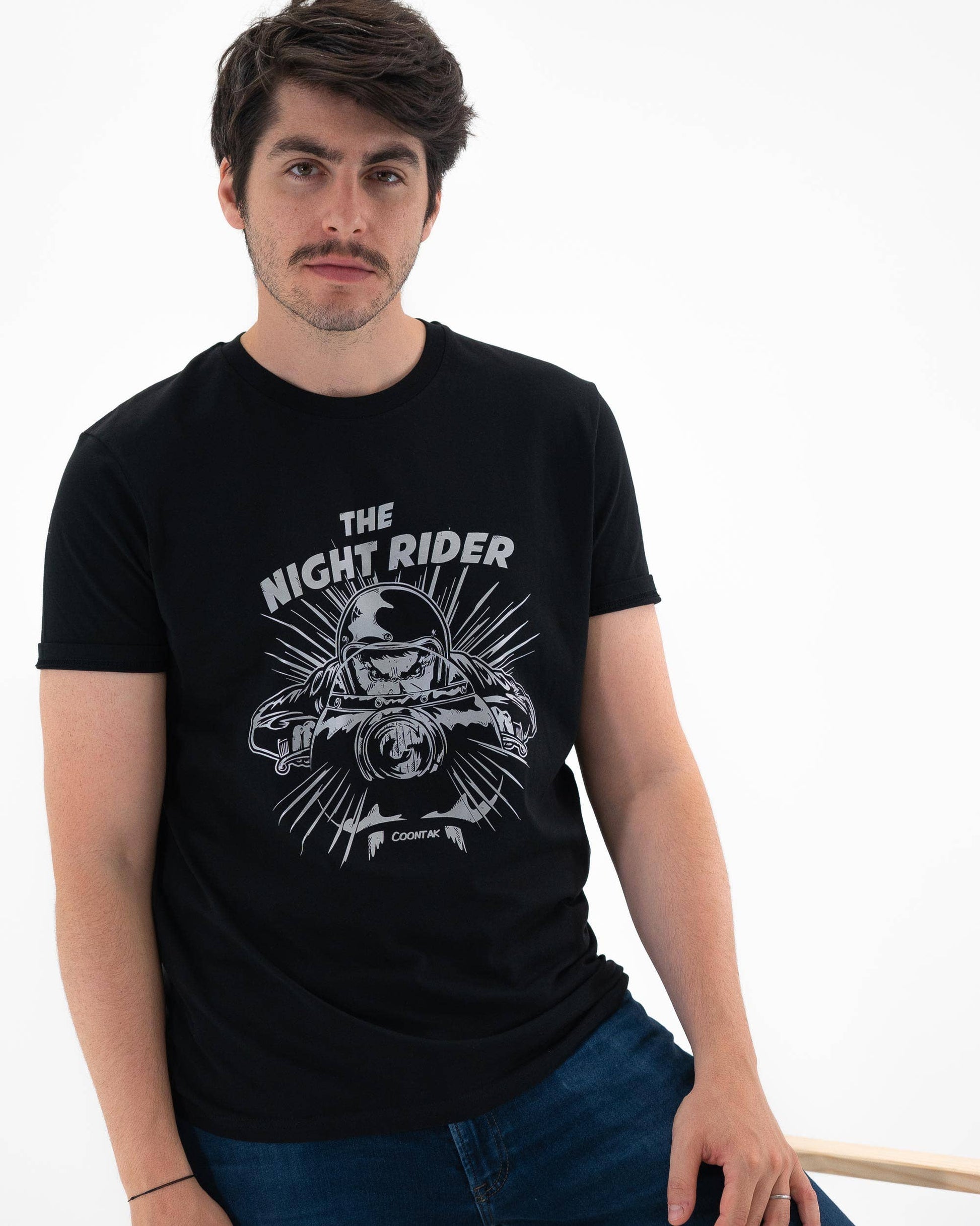 T-shirt Night Rider in cotone biologico