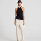 Top in maglia Lulu in cotone biologico nero