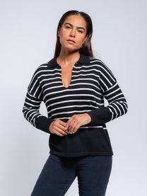 Polo in maglia a righe