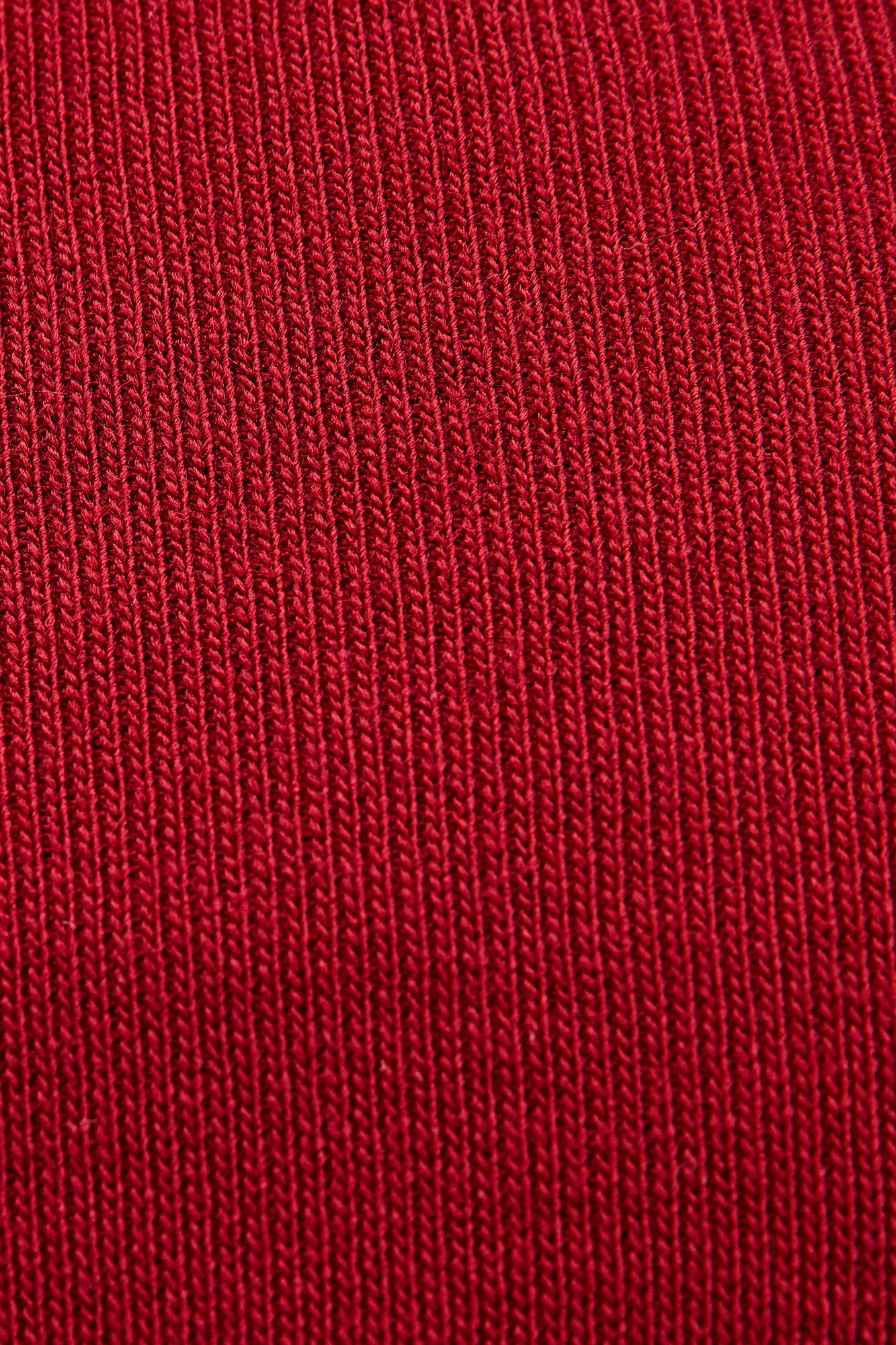 Maglione oversize a collo alto in maglia bordeaux