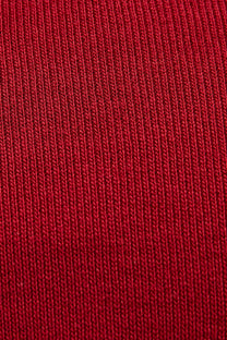 Maglione oversize a collo alto in maglia bordeaux