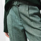 Pantaloni a spina di pesce con cintura
