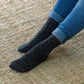Calze leopardate glitter nero e argento in cotone pettinato