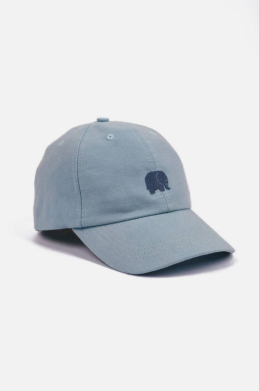 Cappellino dad hat azzurro cielo con logo elefante ricamato