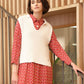 Gilet in maglia con colletto