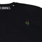 T-shirt nera ricamata Love Hurts in cotone biologico
