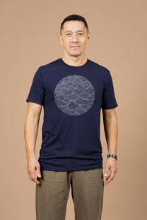 T-shirt uomo Waves blu navy