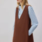 Abito pinafore lungo con scollo a V