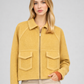 Giacca corta Niba gialla con zip