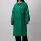 Cappotto oversize doppiopetto verde
