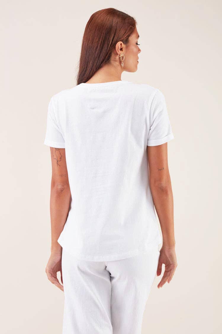 T-shirt Bright Flower con stampa