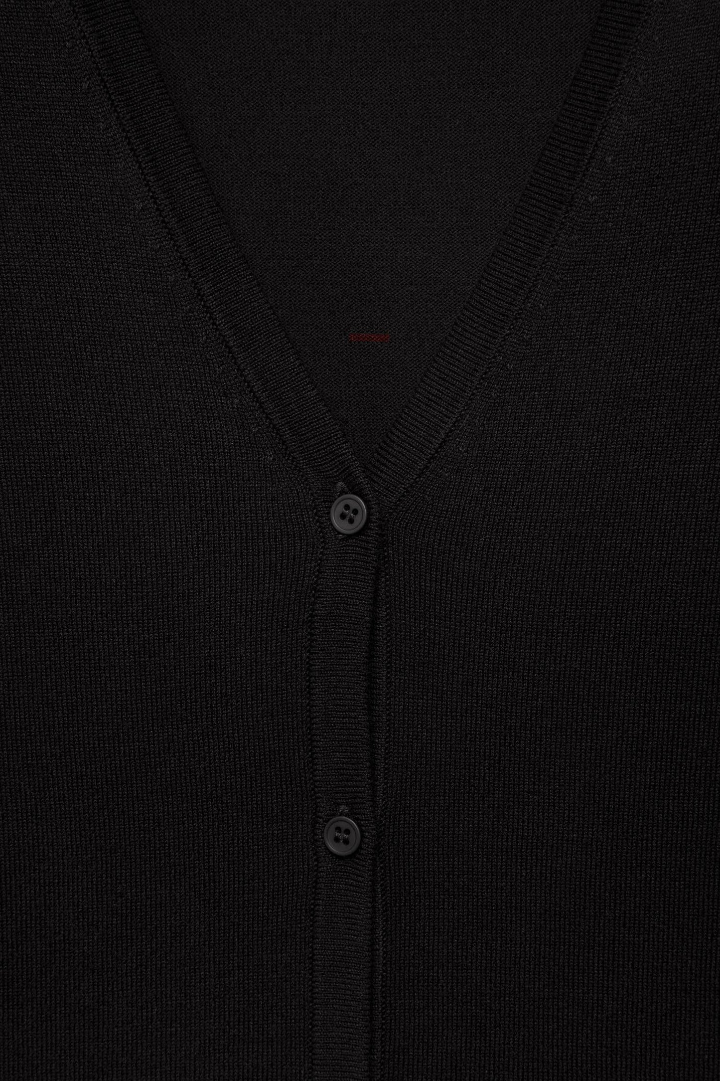 Cardigan in Maglia Rasata con Scollo a V