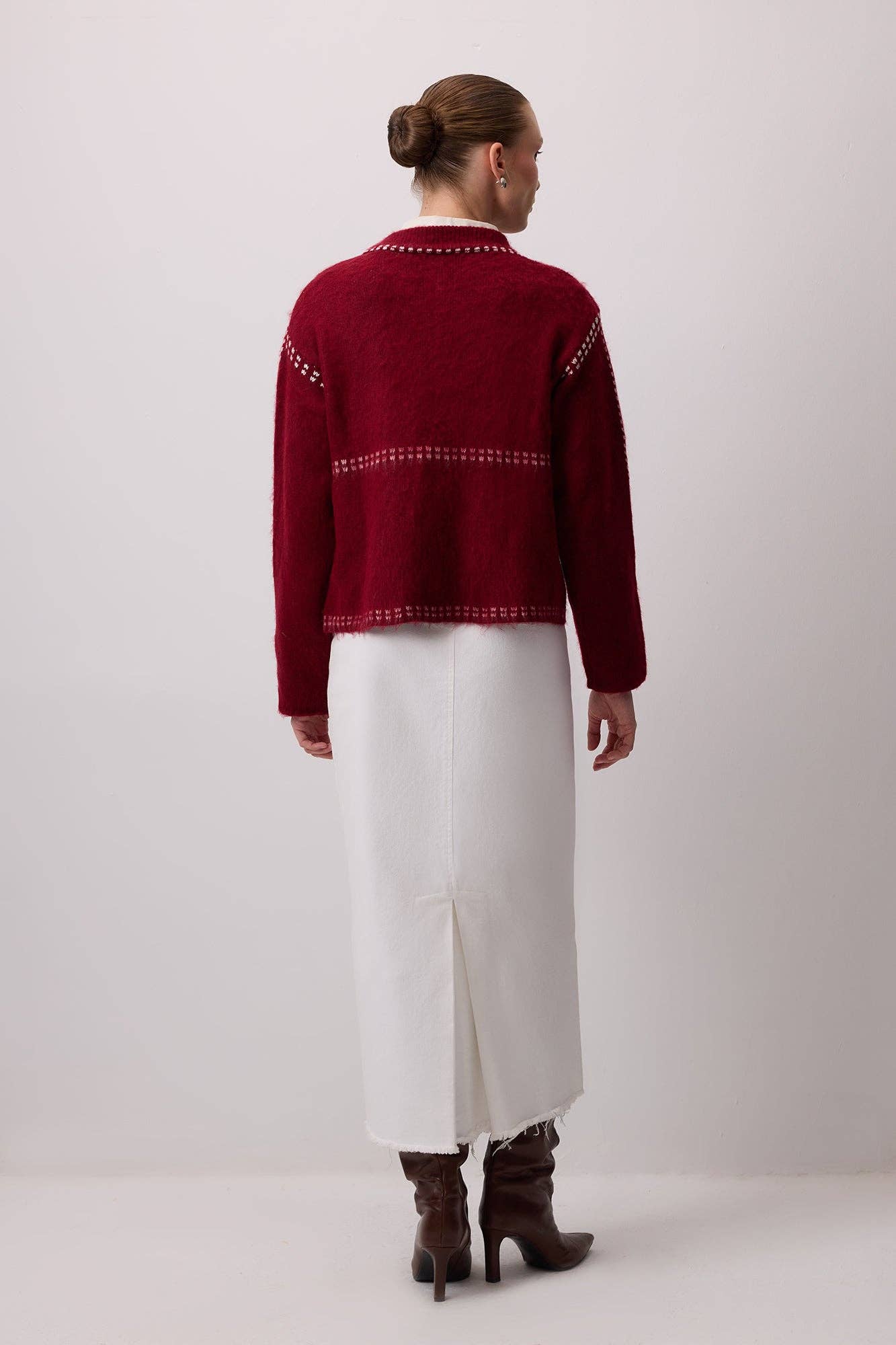 Cardigan a contrasto Rashed