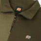 Maglione con mezza zip color block Gothic Olive