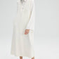 Abito midi minimal in crepe con scollo a V