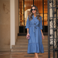 Abito midi in denim Ganga con cintura