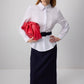 Camicia bianca in popeline con cintura