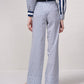 Pantaloni palazzo a righe in cotone
