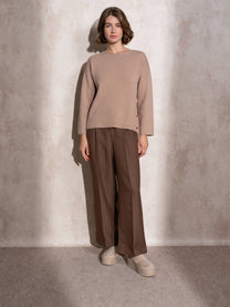 Maglia in maglia boxy con bottoni laterali