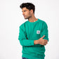 Felpa unisex verde in cotone biologico