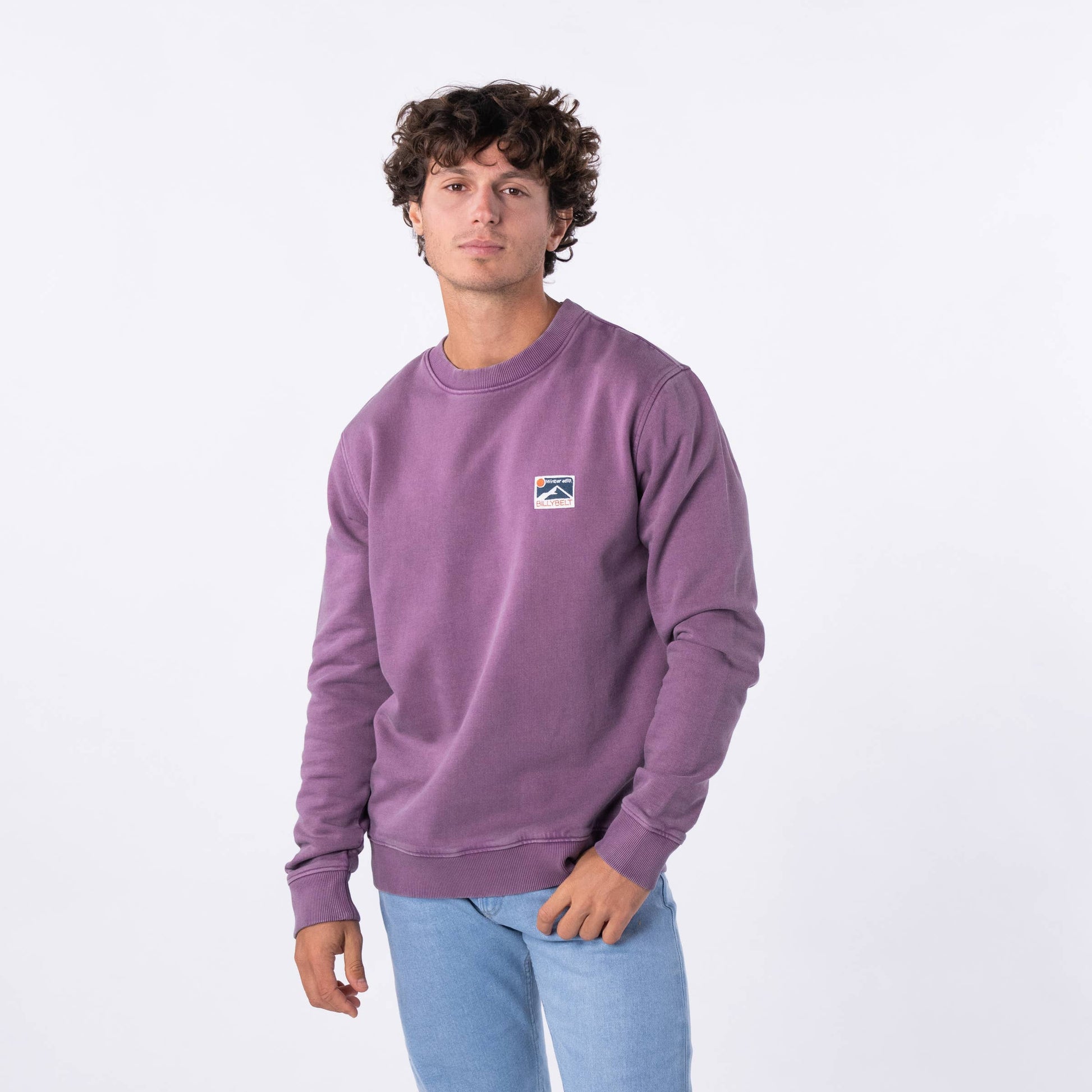 Felpa in cotone biologico viola Winter Edition
