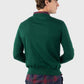 Maglia in cotone verde bottiglia stile anni Cinquanta