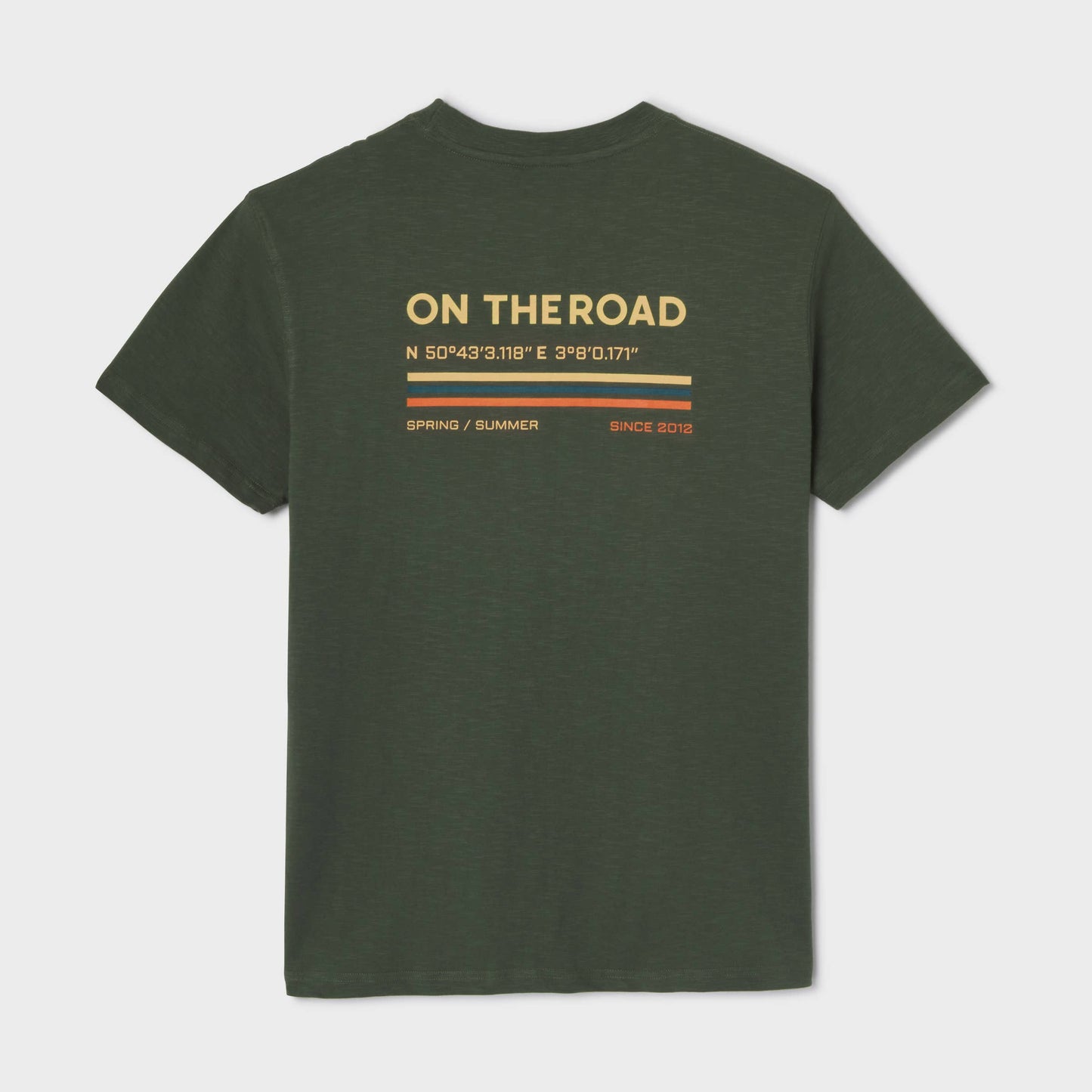 T-shirt Roadtrip in cotone biologico kaki