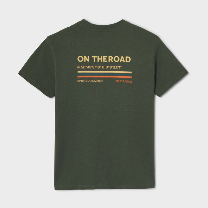 T-shirt Roadtrip in cotone biologico kaki