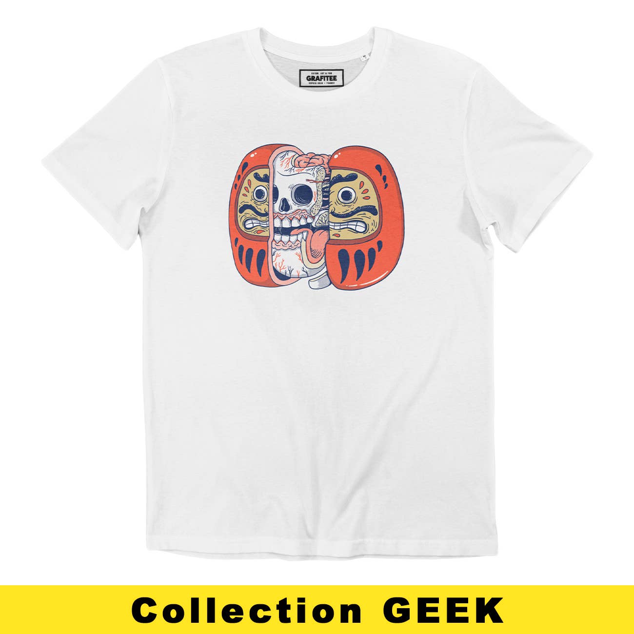 T-shirt Dead Daruma con grafica street giapponese