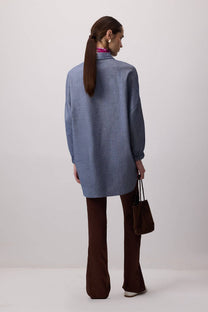 Camicia oversize blu navy da donna