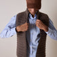 Gilet trapuntato uomo color terra