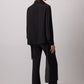 Camicia lunga in chiffon con colletto gioiello
