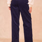 Pantaloni Parme in velluto a coste blu navy