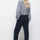 Pantaloni dritti essenziali in cotone stretch