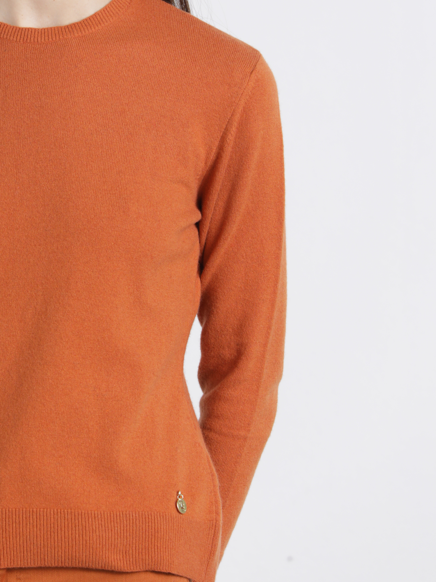 Maglia girocollo in lana e cashmere