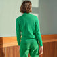 Maglione in maglia con scollo a V e collo polo