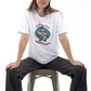 T-shirt unisex bianca con stampa Los Pollos Hermanos