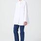 Camicia asimmetrica oversize in popeline bianca