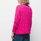 Maglione in maglia strutturata fucsia