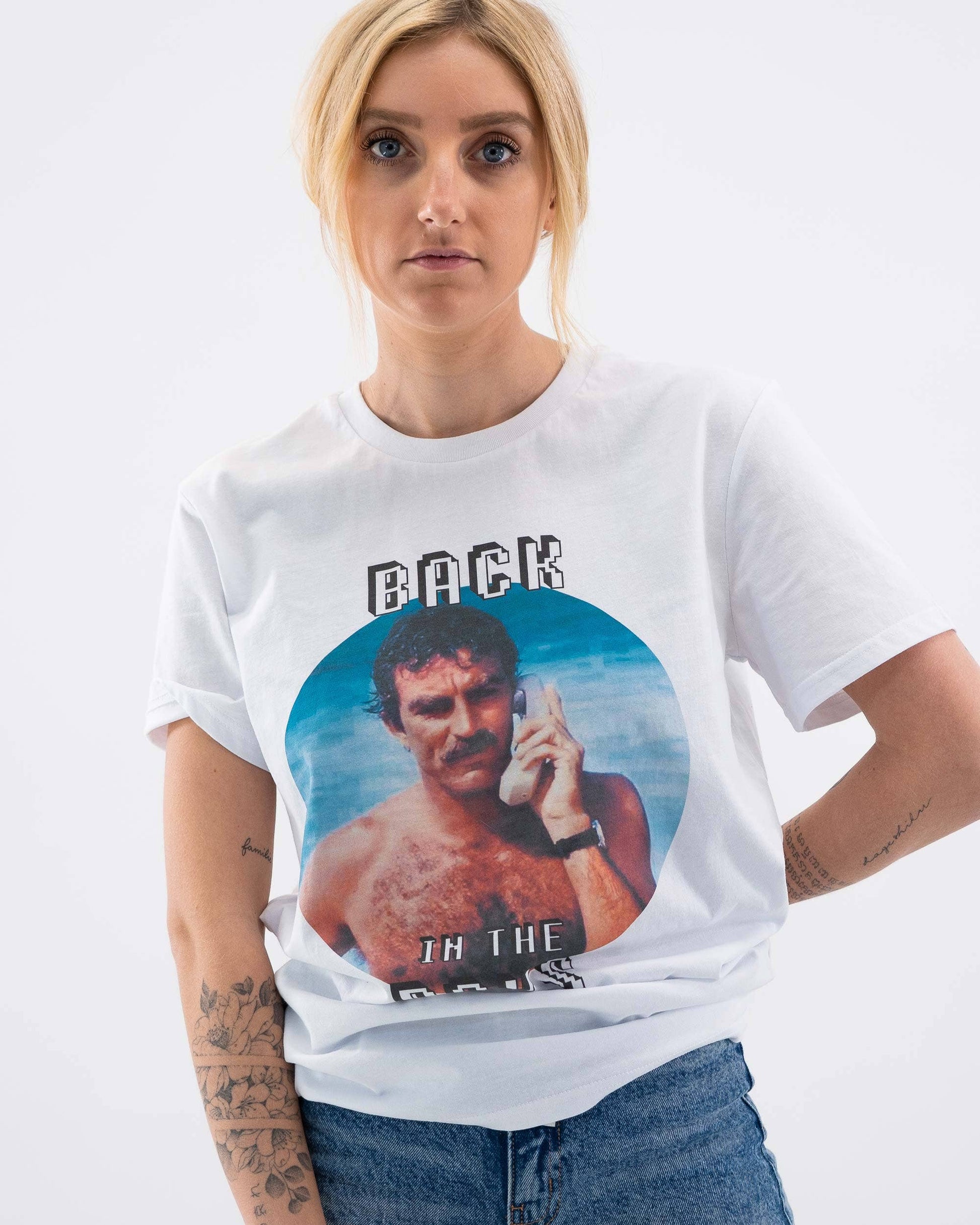 T-shirt in cotone biologico con stampa vintage "Back In The Days"