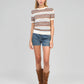 Maglione a righe Levelio marrone