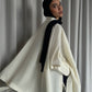 Camicia oversize asimmetrica in cotone con nastri