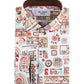 Camicia slim fit elasticizzata con stampa digitale