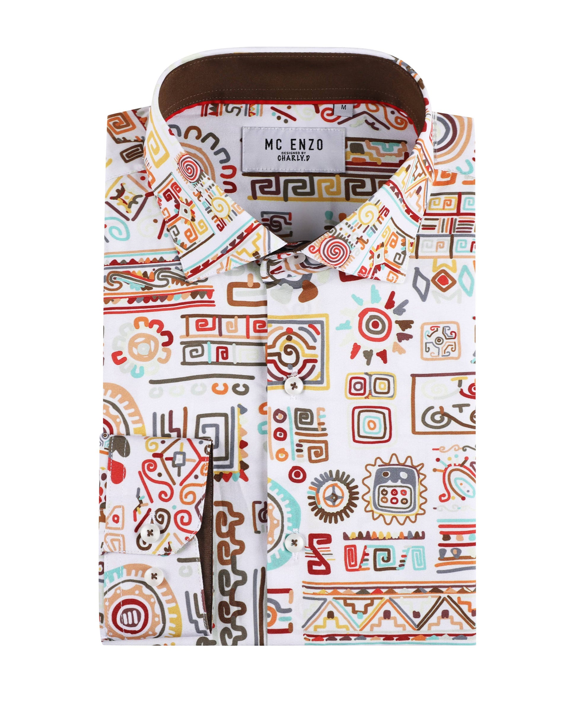 Camicia slim fit elasticizzata con stampa digitale