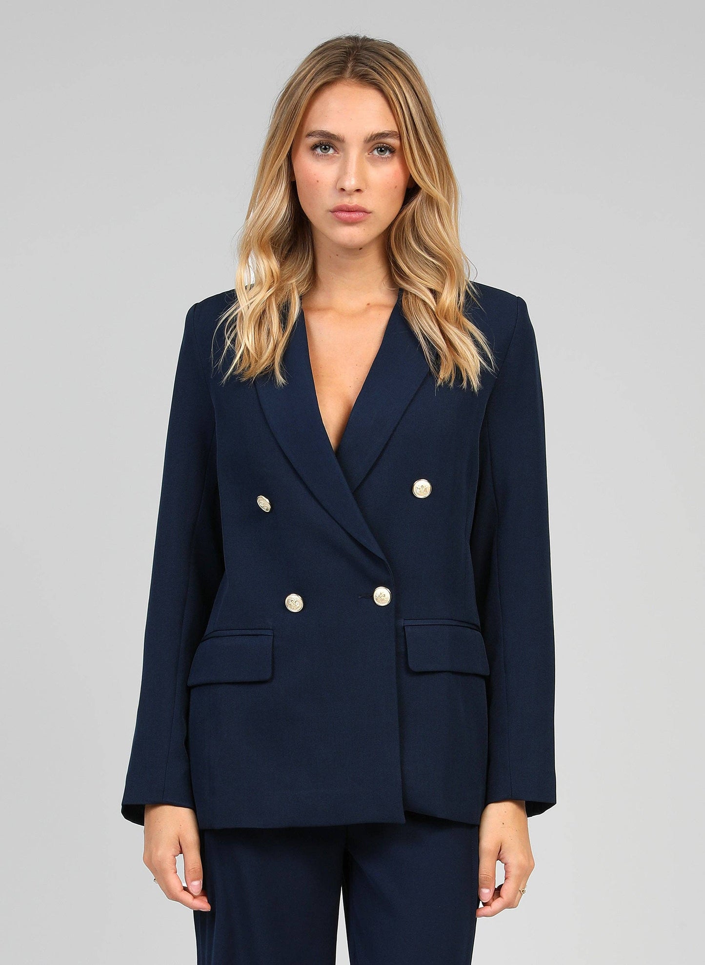 Blazer doppiopetto blu navy Zakie