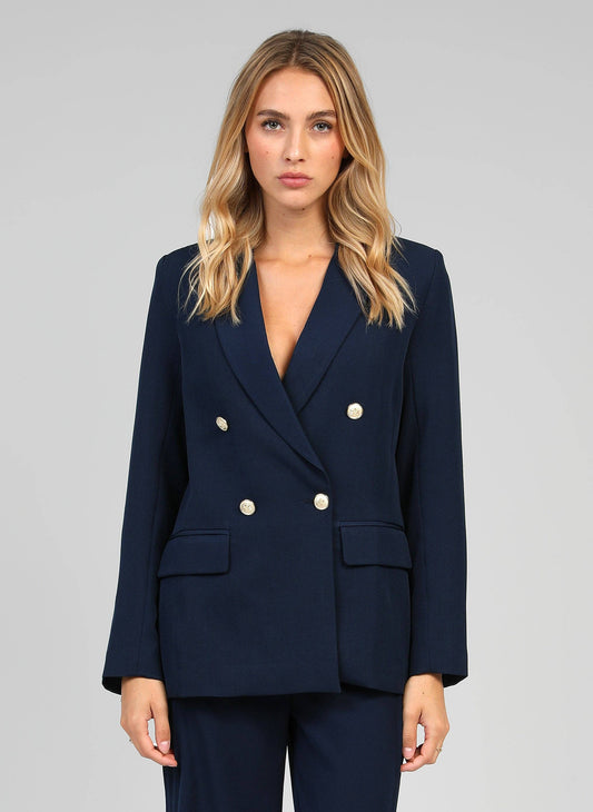 Blazer doppiopetto blu navy Zakie