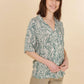 Blusa Clara a maniche corte con stampa zebrata